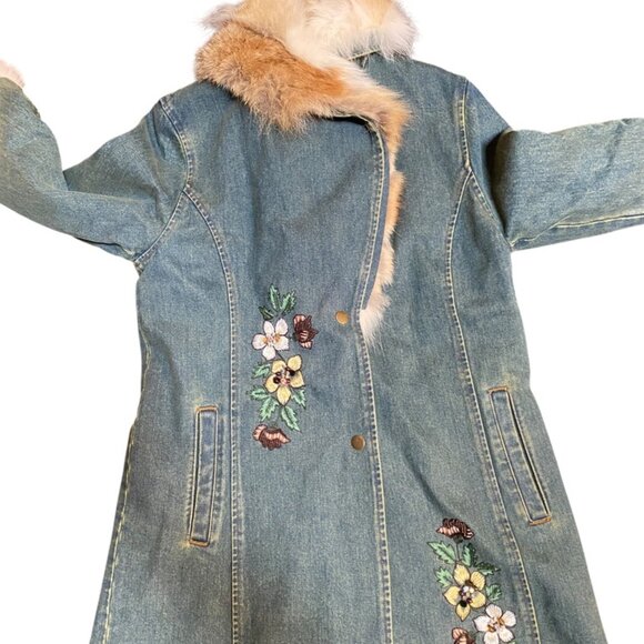 ELIE TAHARI OMBRE VELVET ANIMAL PRINT SMOKING JACKET BLAZER DUSTER ROYAL BLUE S - Picture 9 of 11